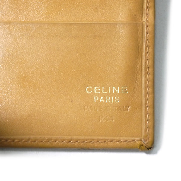OLD CELINE マカダム柄Wホック折財布（茶）