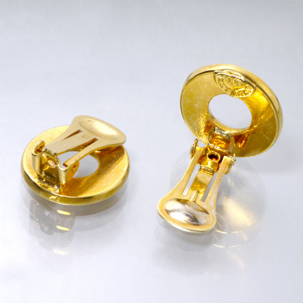 CELINE サークルロゴリング イヤリング （ゴールド）