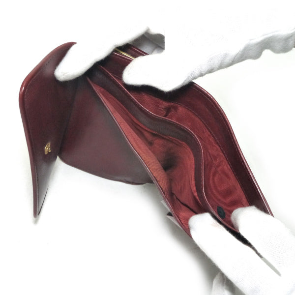 OLD CELINE 馬車柄がま口ジャガード折財布（ボルドー）