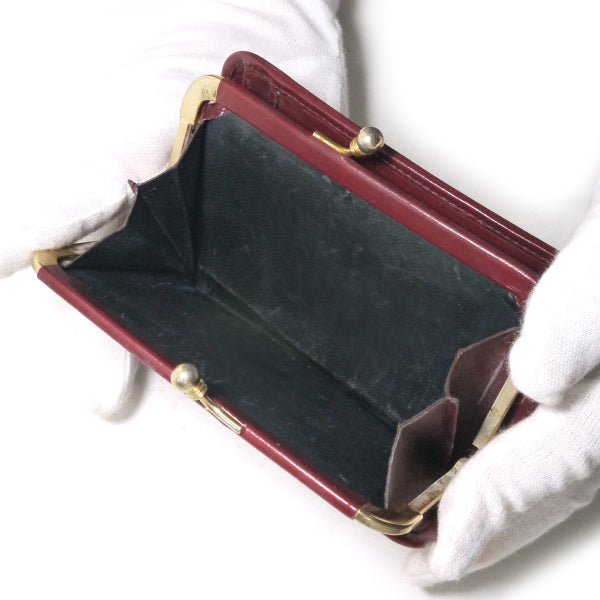 OLD CELINE 馬車柄がま口ジャガード折財布（ボルドー）