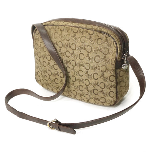 OLD CELINE　エンボスロゴ馬車柄ジャガードショルダー（茶）