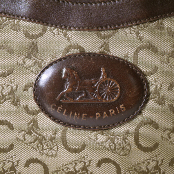 OLD CELINE　エンボスロゴ馬車柄ジャガードショルダー（茶）