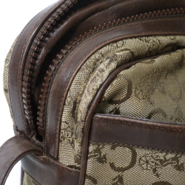 OLD CELINE　エンボスロゴ馬車柄ジャガードショルダー（茶）