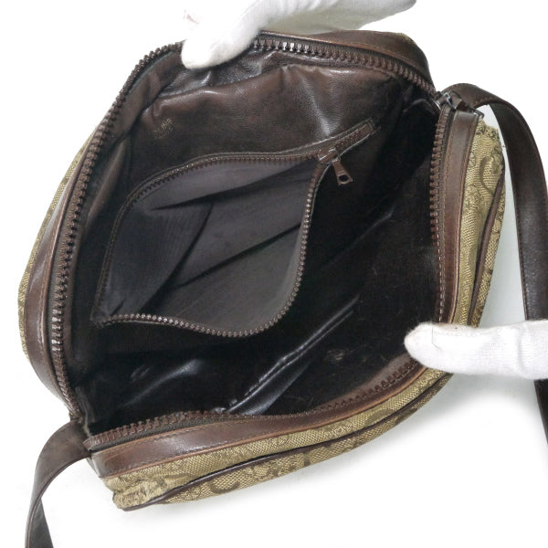 OLD CELINE　エンボスロゴ馬車柄ジャガードショルダー（茶）