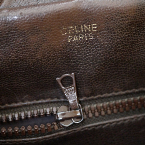 OLD CELINE　エンボスロゴ馬車柄ジャガードショルダー（茶）