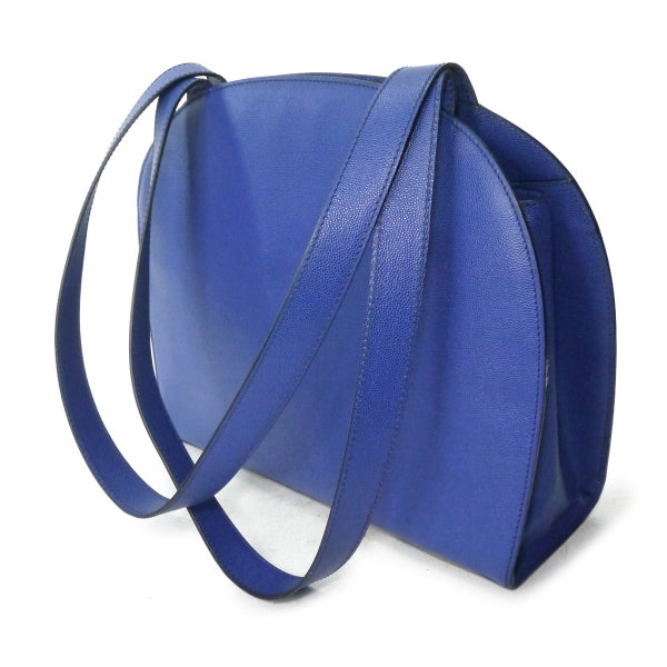 OLD CELINE　ロゴサークル金具レザートートバッグ（青）