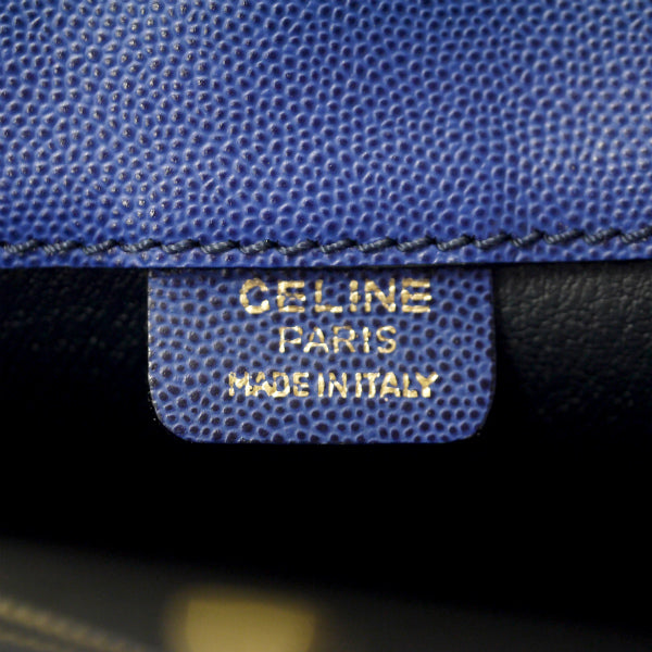 OLD CELINE　ロゴサークル金具レザートートバッグ（青）
