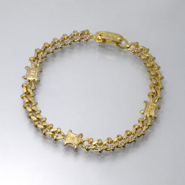 CELINE マカダム チェーンブレスレット（ゴールド）