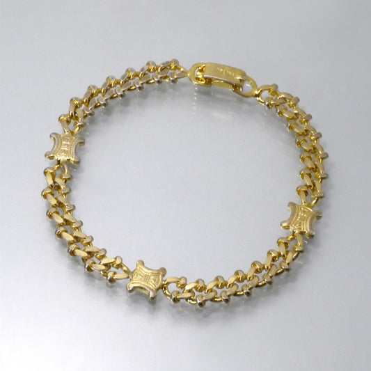 CELINE マカダム チェーンブレスレット（ゴールド）