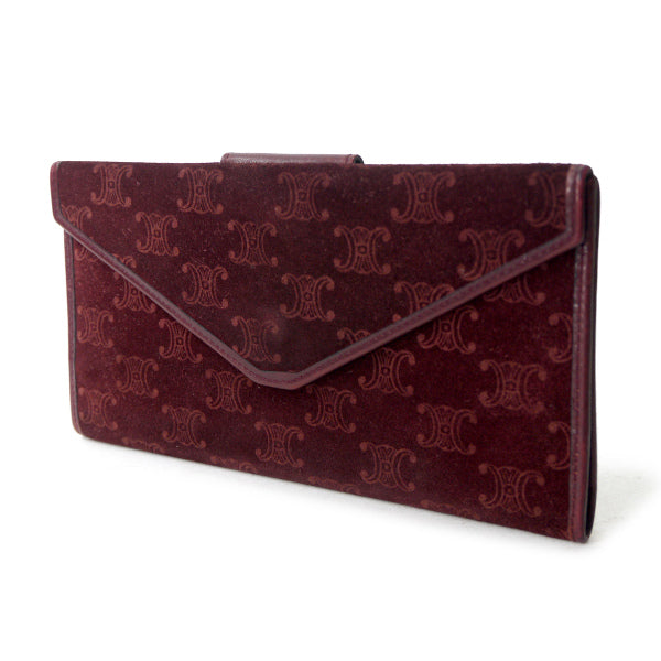 OLD CELINE マカダム柄スエードWホック長財布（ボルドー） – Vintage 