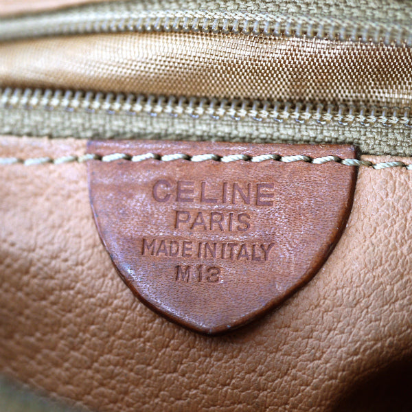 OLD CELINE　マカダム柄 ロゴリング金具ショルダー（茶）