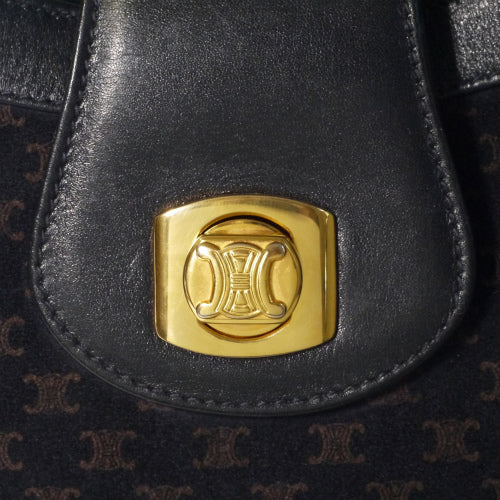 OLD CELINE　知恵の輪マカダム柄ショルダー（紺・スエード）