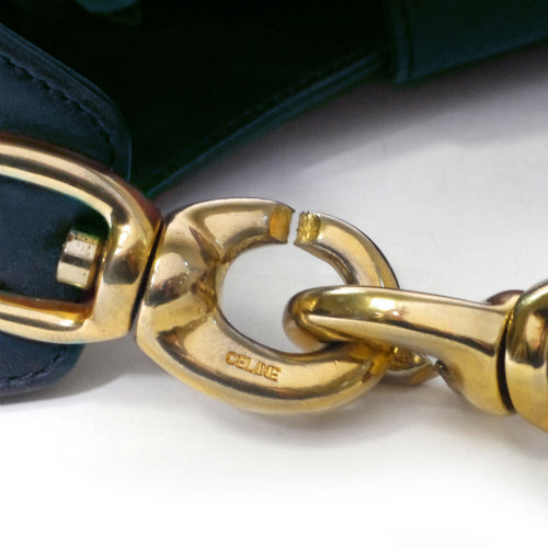 OLD CELINE　知恵の輪マカダム柄ショルダー（紺・スエード）