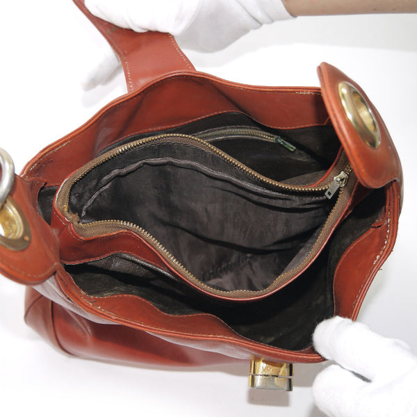 OLD CELINE　＜訳あり＞７０ｓ総革セミショルダー（朱色）
