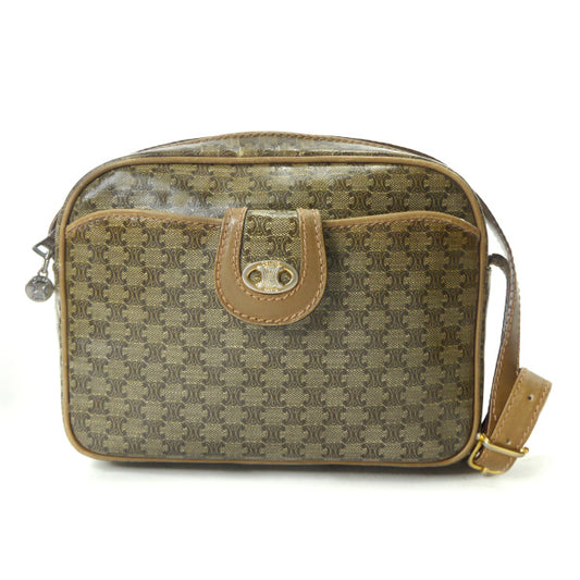 OLD CELINE　マカダム柄ミニショルダー（濃ベージュ）