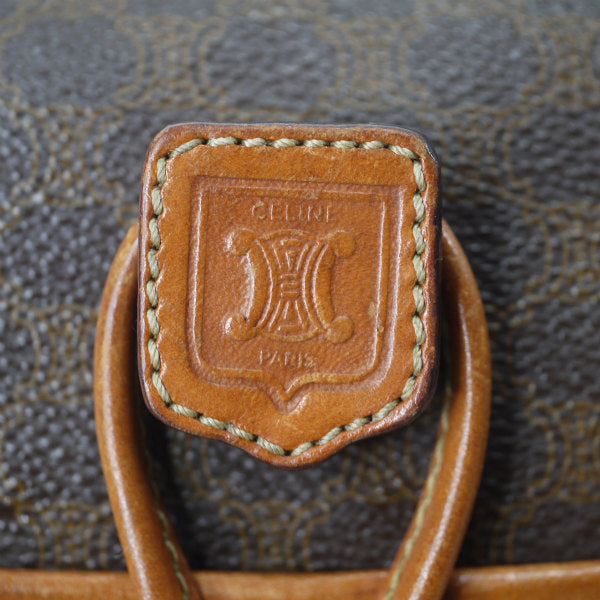 OLD CELINE　マカダム柄フリンジ付ショルダー（茶）