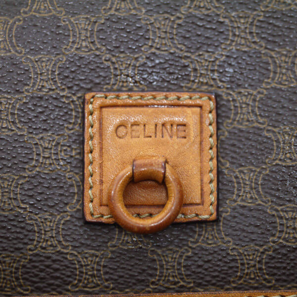 OLD CELINE　マカダム柄 ロゴリングミニショルダー（茶）