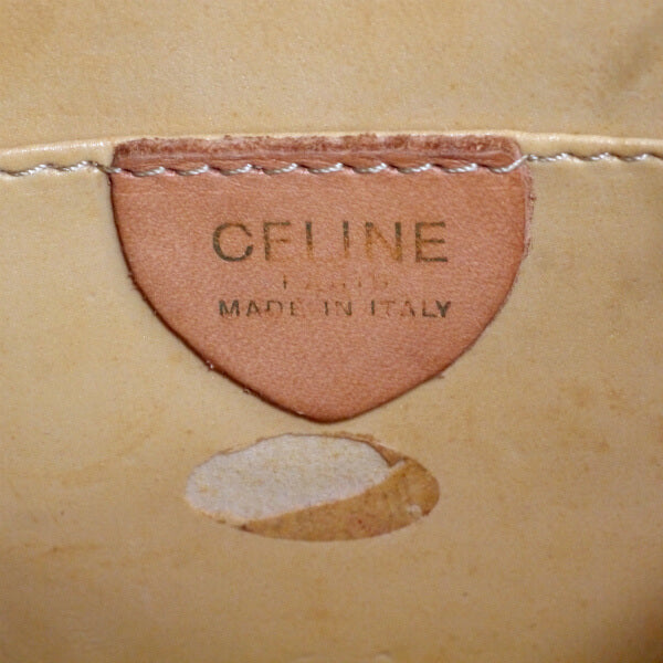 OLD CELINE　マカダム柄 ロゴリングミニショルダー（茶）
