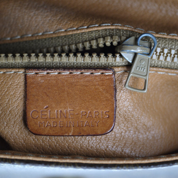 OLD CELINE　マカダム柄半円ミニポシェット（茶）
