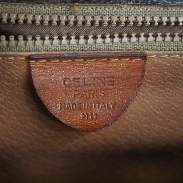 OLD CELINE　マカダム柄 ロゴリングスクエア型ショルダー（茶）