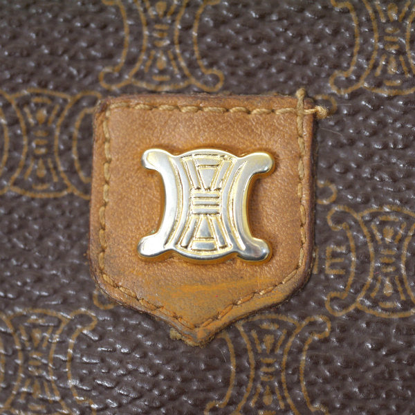 OLD CELINE　マカダム柄ラウンド折財布（茶）