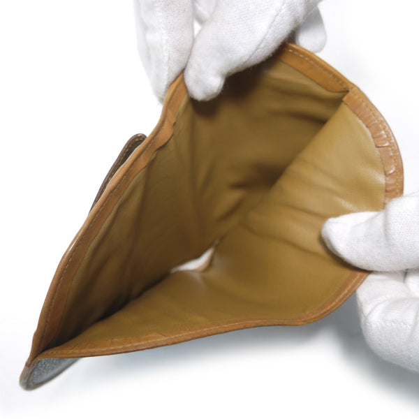 OLD CELINE　マカダム柄ラウンド折財布（茶）