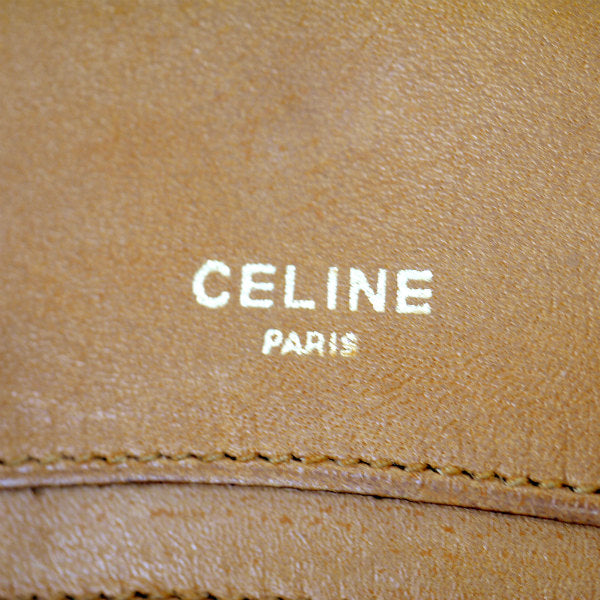 OLD CELINE　マカダム柄ラウンド折財布（茶）