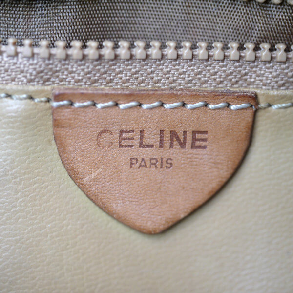 OLD CELINE　マカダム柄クラッチバッグ（茶）