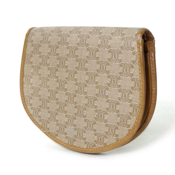 OLD CELINE　マカダム柄ラウンド折財布（ベージュ）