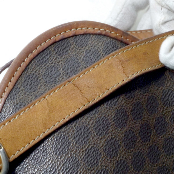 OLD CELINE　マカダム柄 ベルトデザインショルダー（茶）