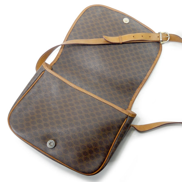 OLD CELINE　マカダム柄 ベルトデザインショルダー（茶）