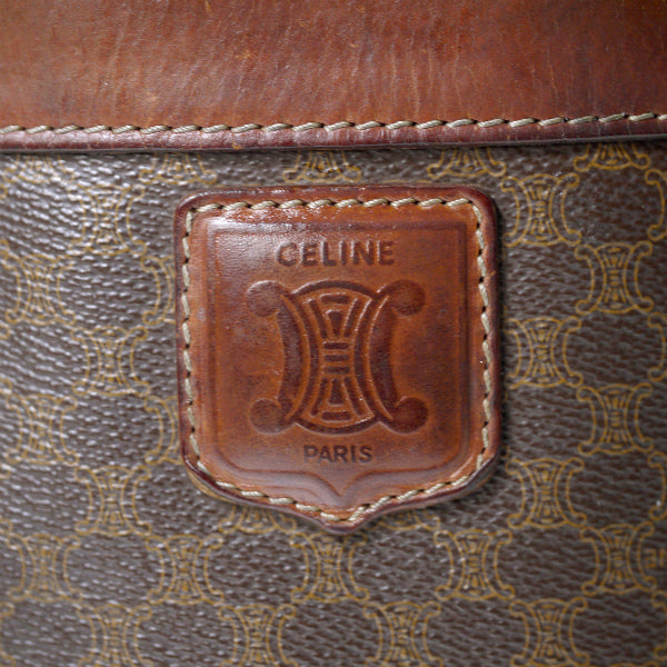 OLD CELINE　マカダム柄 縦長ショルダー（茶）