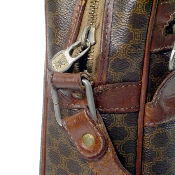 OLD CELINE　マカダム柄 縦長ショルダー（茶）