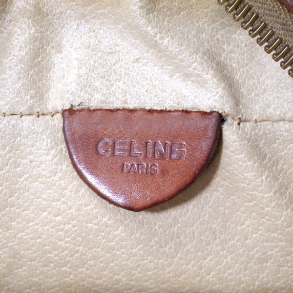 OLD CELINE　マカダム柄 縦長ショルダー（茶）