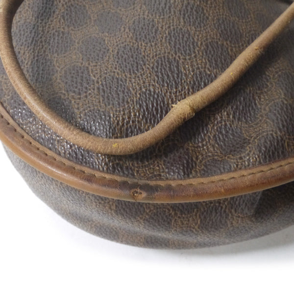 OLD CELINE　マカダム柄半円ミニポシェット（茶）