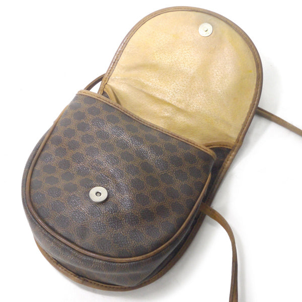 OLD CELINE　マカダム柄半円ミニポシェット（茶）