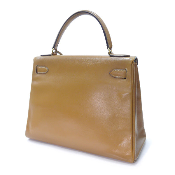 HERMES 62sケリー28（キャメル・内縫い）