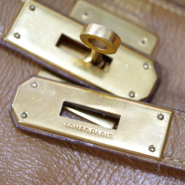 HERMES 62sケリー28（キャメル・内縫い）