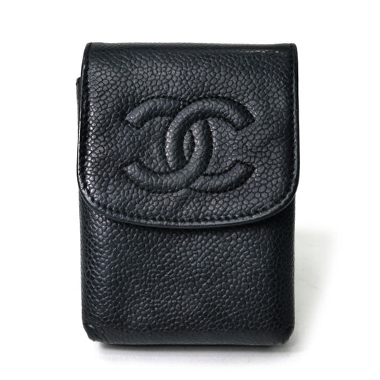 OLD CHANEL　ココマークステッチ リップケース（黒）