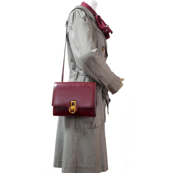 HERMES　78年製リングドゥ ショルダーバッグ（ボルドー）