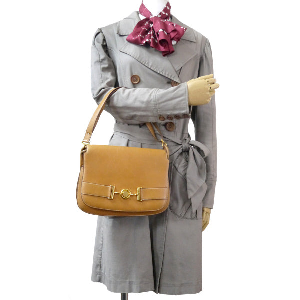 HERMES　80s 2WAYショルダーバッグ（キャメル）