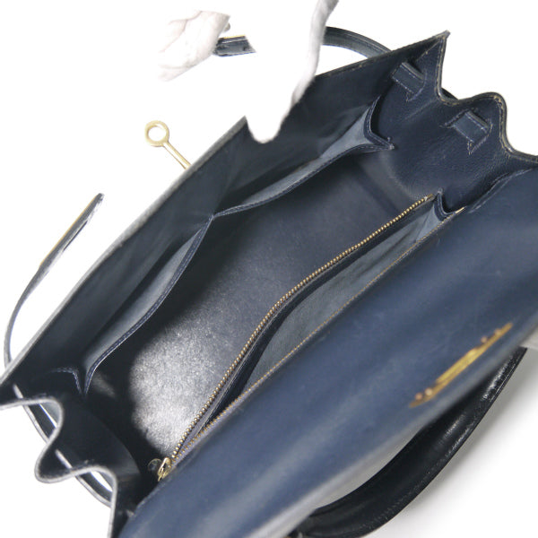 HERMES 78sケリー28 外縫い ボックスカーフ（濃紺） – Vintage Shop Rococo