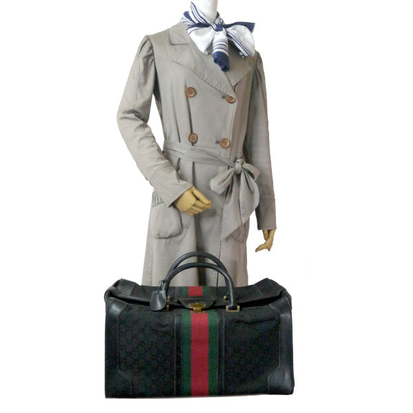 OLD Gucci レア！大型鍵付きシェリー ドクターズバッグ（黒）