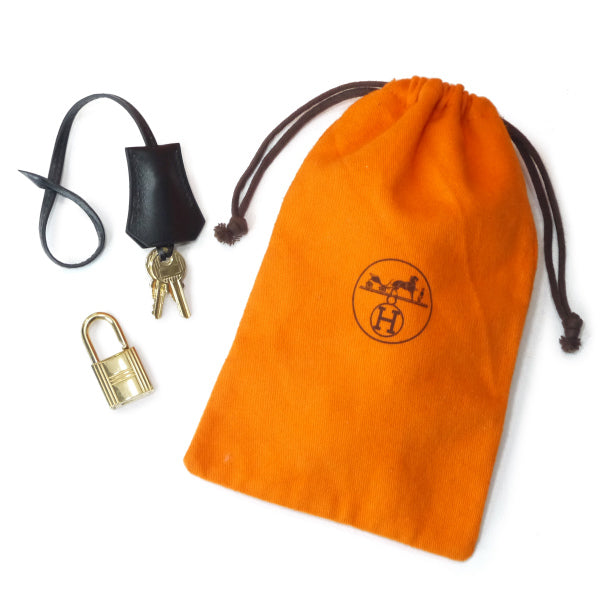 HERMES　ヴィンテージケリー28 内縫い ボックスカーフ（黒）