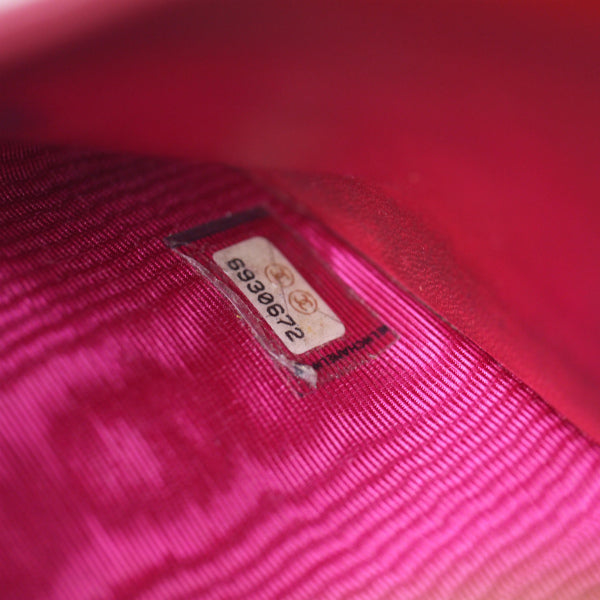 OLD CHANEL　ココステッチWホック折財布（ピンク/キャビアスキン）