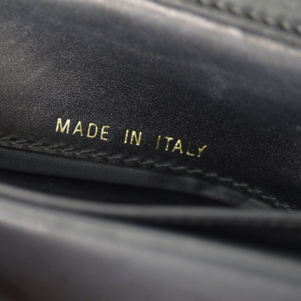 OLD CHANEL　ココステッチ三つ折財布（黒/キャビアスキン）