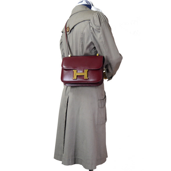 HERMES78sコンスタンス23ボックスカーフ（ルージュ）