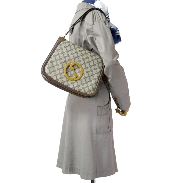 OLD Gucci 代表作！70sインターロッキングGショルダー（茶）