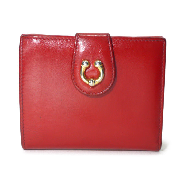 OLD Gucci　総革ホースシュー折財布（赤）