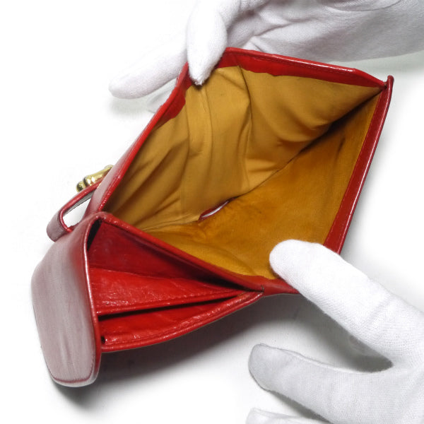 OLD Gucci　総革ホースシュー折財布（赤）